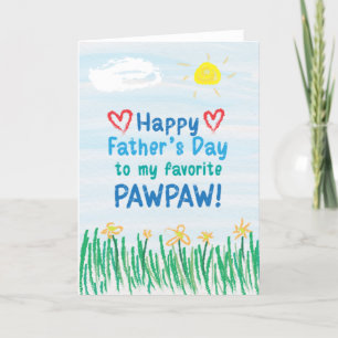 Carte fête des pères pour Pawpaw