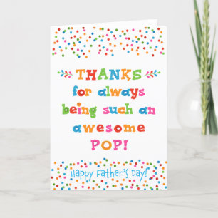 Carte fête des pères pour Pop