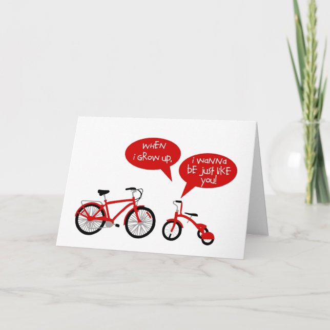 Carte fête des pères Quand je serai grand (Devant)