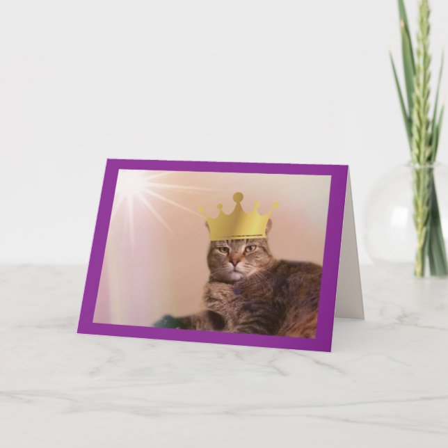 Carte Fête des pères Royal King Cat (Devant)