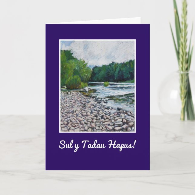 Carte fête des pères : Salutation galloise, River  (Devant)