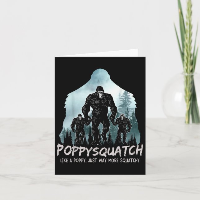 Carte Fête des pères Squatch Popdad Sasquatch Bigfoot (Devant)