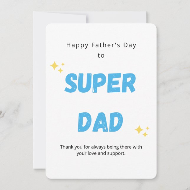 Carte Fête des pères Super Papa (Devant)