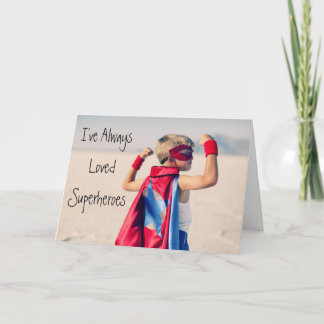 Carte fête des pères Superhero