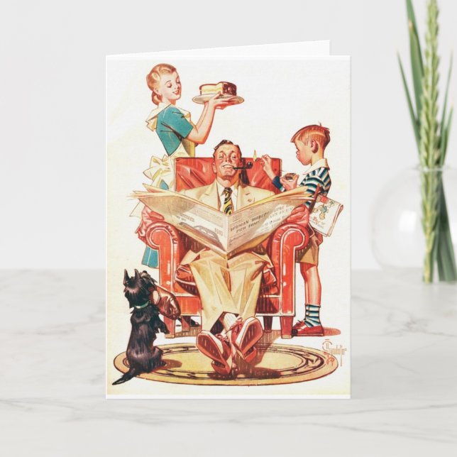 Carte Fête des pères vintage (Devant)