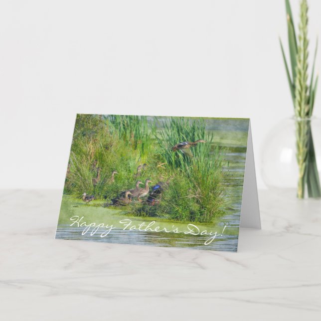 Carte Fête des pères Wild Flying Ducks (Devant)