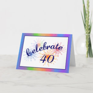 Carte Fête du 40e anniversaire
