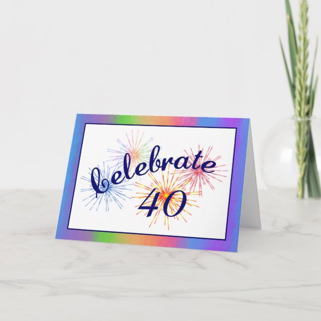 Carte Fête du 40e anniversaire (Devant)