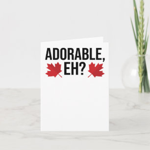 Carte Fête du Canada Feuille d'érable Canadiens adorable
