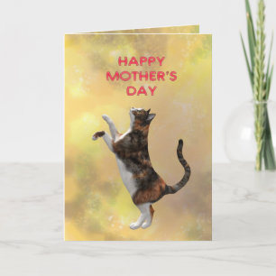 Carte Fête du chat et de la Mère