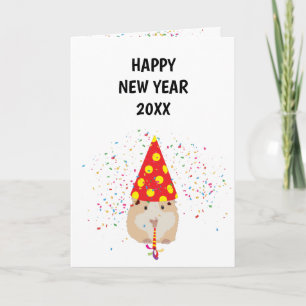 Carte Fête du hamster - Animaux Fêtes Nouvel An
