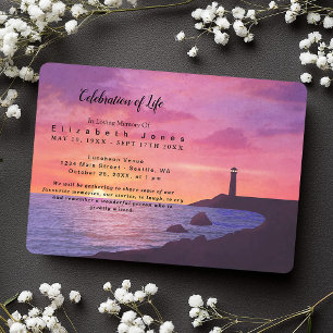 Carte Fête du phare de Sunset de la vie funéraire
