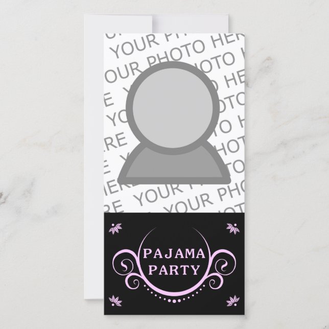 Carte fête du pyjama élégante (Devant)