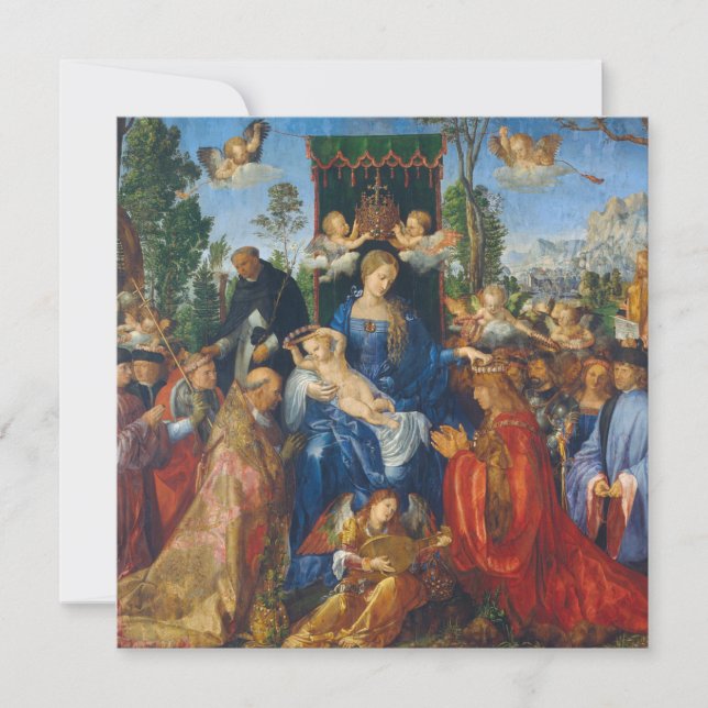 Carte Fête du Rosaire - Albrecht Dürer, 1506 (Devant)