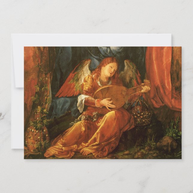 Carte Fête du Rose Garlands Angel par Albrecht Durer (Devant)
