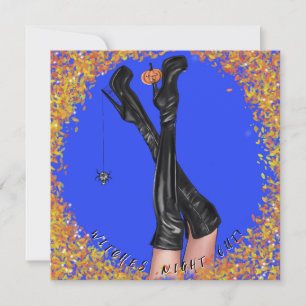 Carte Fête glamour de sorcières d'Halloween entre filles