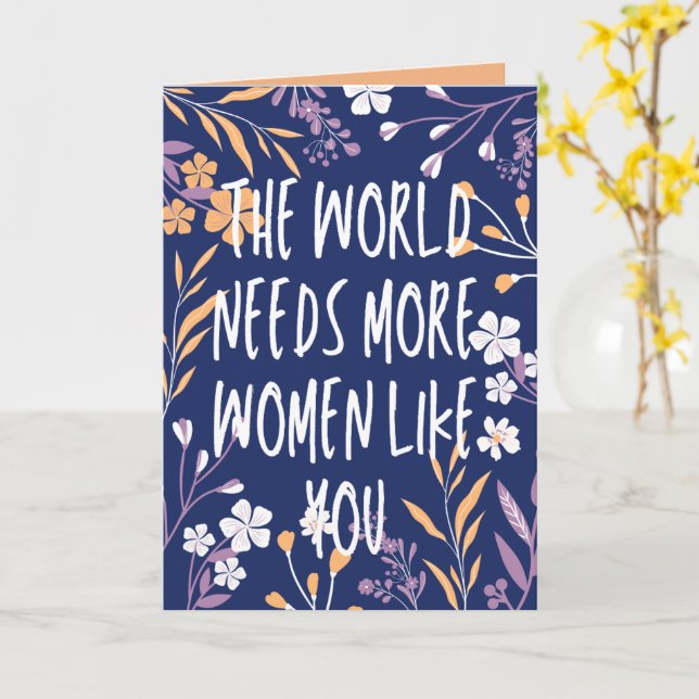 Carte Fête internationale de la femme Floral (Fleur jaune)