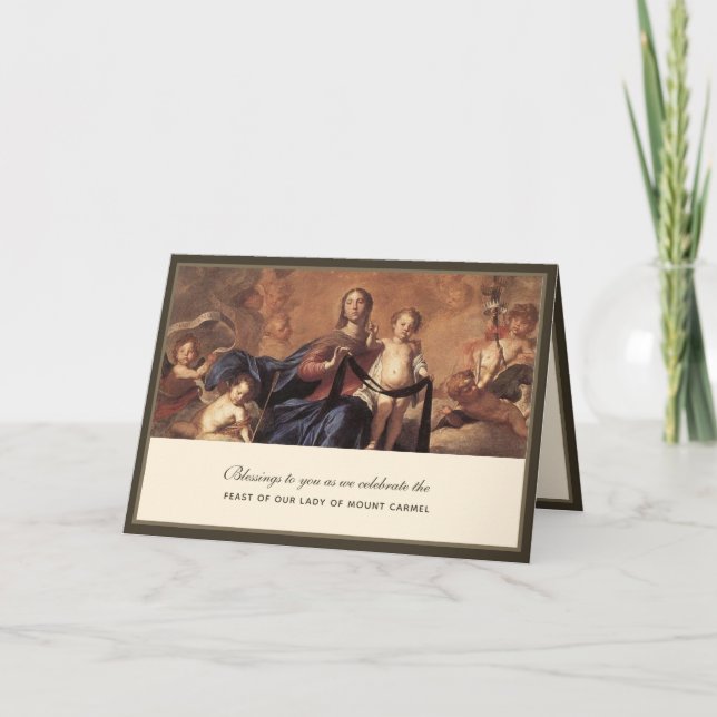 Carte Fête Notre-Dame du Mont Carmel Religieux (Devant)