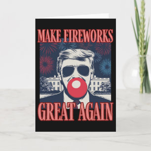 Carte Fête patriotique Trump Faire des feux d'artifice d