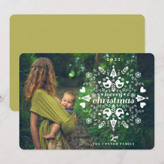 Carte Fête Photo Simple Folk