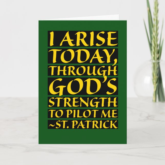 Carte Fête religieuse de la Saint Patrick Prière catholi (Devant)