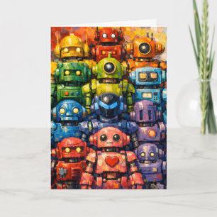 Carte fête robot