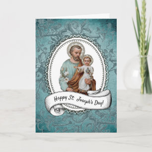 Carte Fête Saint-Joseph Fête de Jésus Prière religieuse