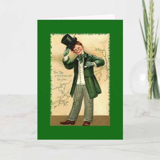Carte Fête vintage de la St. Patrick (Devant)