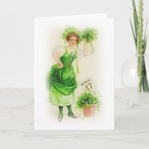 Carte Fête Vintage de St. Patricks 17 mars