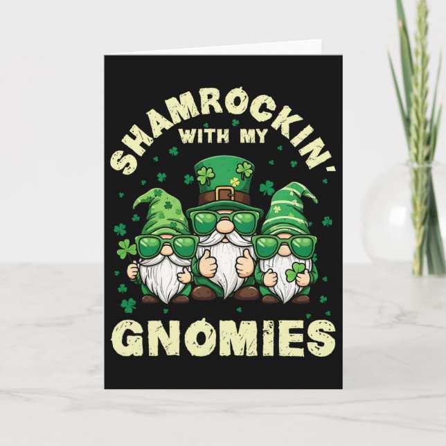 Carte Fêter la Saint-Patrick avec mes gnomes à moi (Devant)