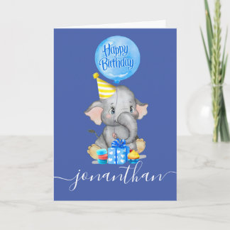Carte Fêter le 1er anniversaire de Notre petit éléphant