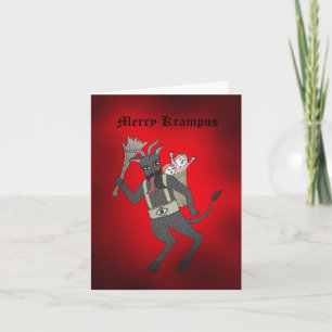 Carte Fêtes amusantes Krampus Étrange Noël bizarre