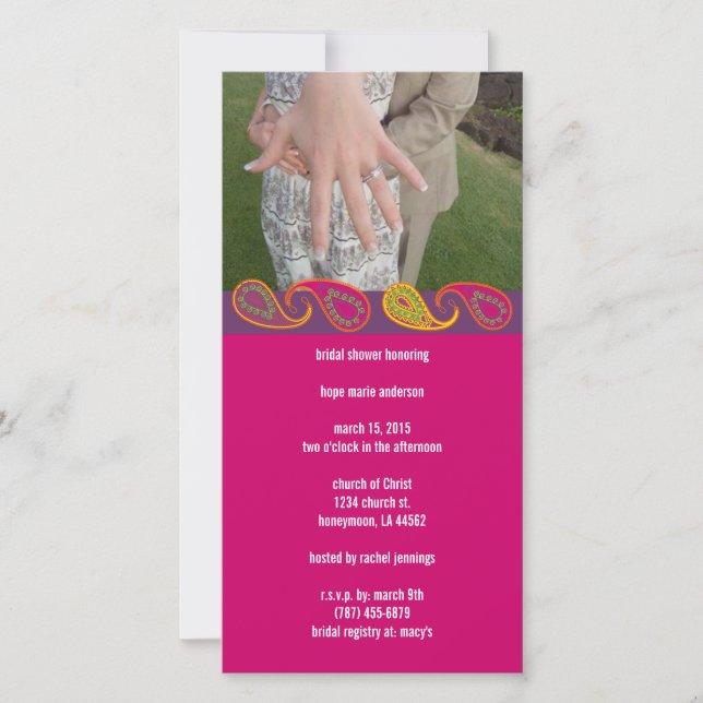 Carte Fêtes de fiançailles (Devant)