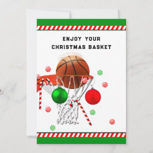 Carte Fêtes de Noël de basket-ball