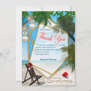 Carte Fêtes d'été Merci de Noël