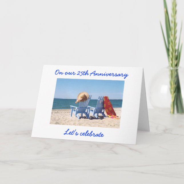 Carte FÊTONS "US" - 25ème ANNIVERAIRE MARIAGE (Devant)