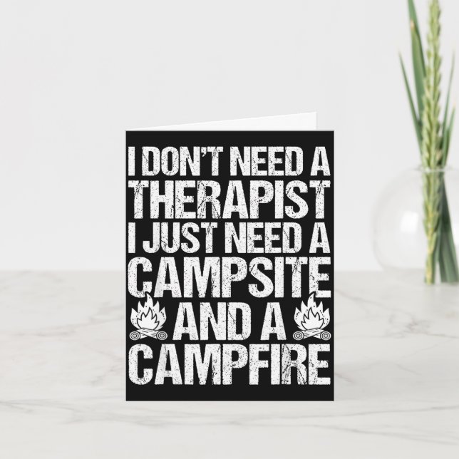 Carte Feu de camp de camping vie en forêt campeur  (Devant)