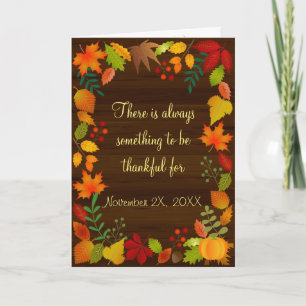 Carte Feuillage coloré d'automne pour le thanksgiving