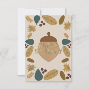 Carte Feuillage de Thanksgiving d'automne Anniversaire F
