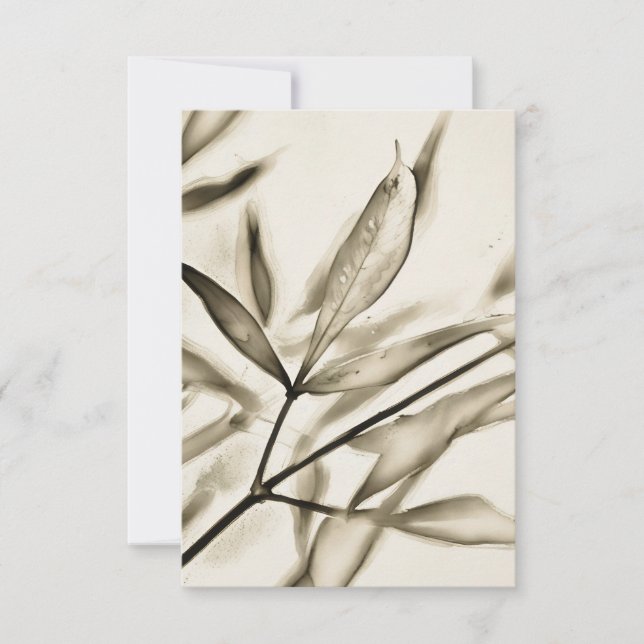 Carte Feuille Art Flat Note (Devant)