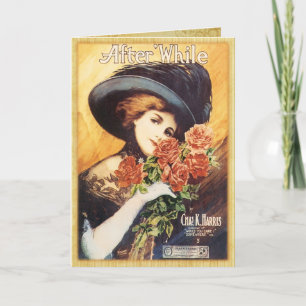 Carte Feuille de chanson vintage après