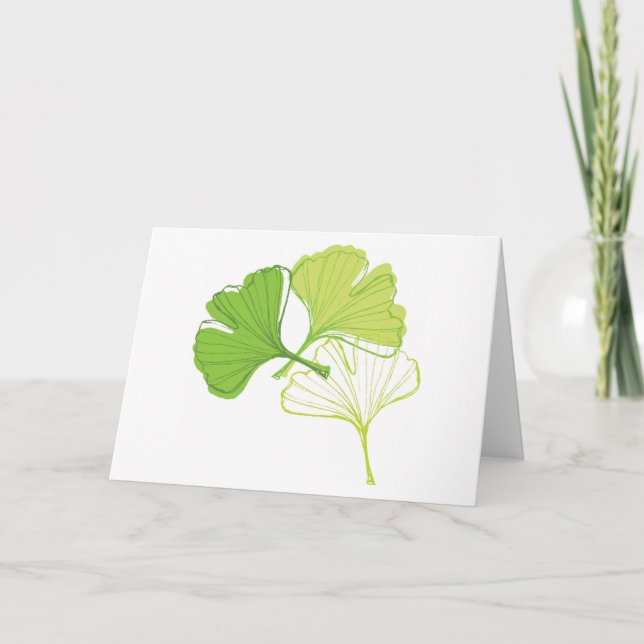 Carte Feuille de Ginkgo (Devant)