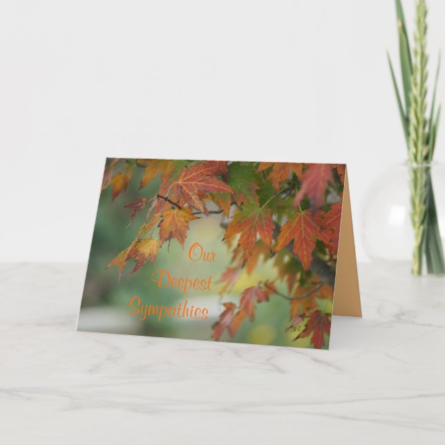 Carte Feuille de l'érable d'automne - personnalise (Devant)