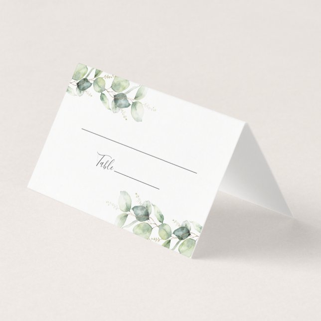 Carte Feuille de Mariage Botanique Eucalyptus (Front)