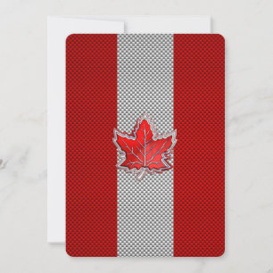 Carte Feuille d'érable rouge canadienne sur papier à fib