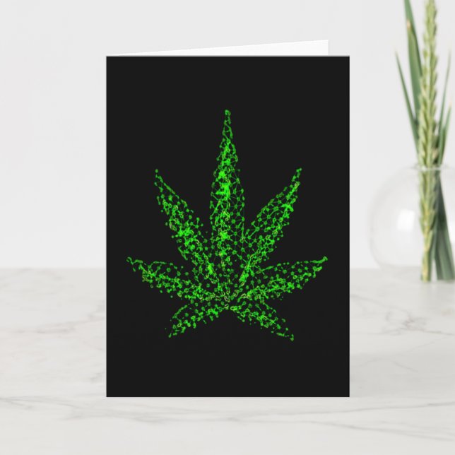 Carte Feuille d'herbe Abstraite (Devant)