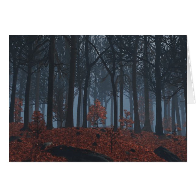 Carte Feuille d'hiver (Devant horizontal)