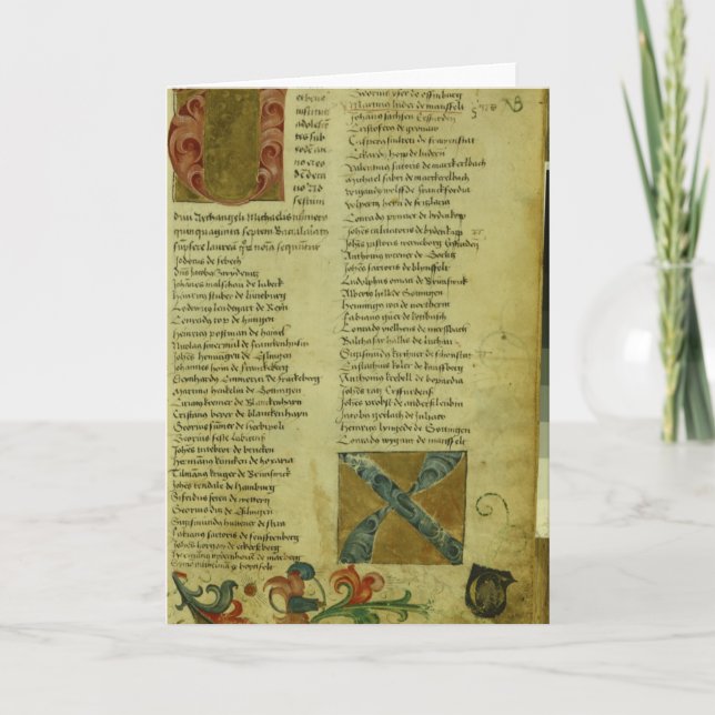 Carte Feuille d'inscription de Martin Luther (Devant)