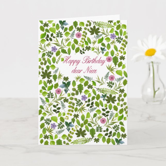 Carte Feuille Disparue Nuit Anniversaire (Petite plante)
