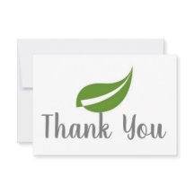 Carte feuille Merci